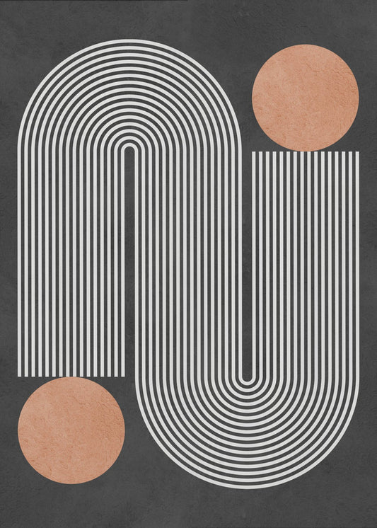 Circles on black background 1 | Canvas