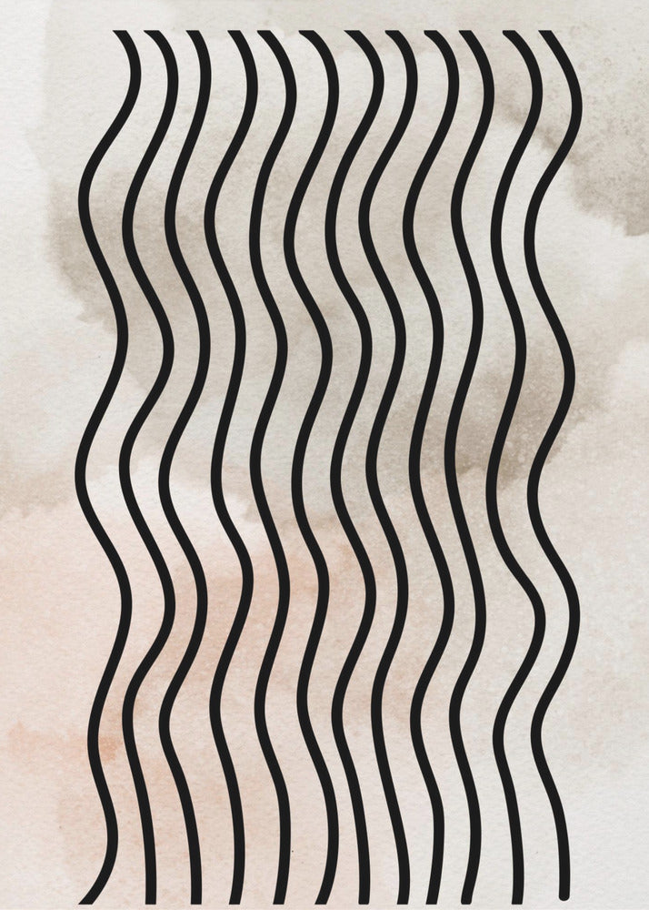 Curved Rhythm Lines | Canvas