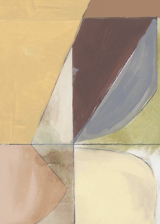 Dusty Pink Yellow Abstract No2 Art Print | Canvas