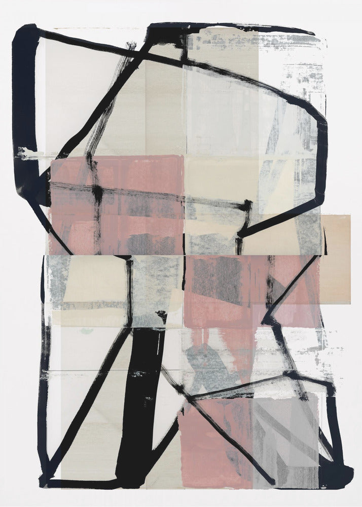 Line Art Patchwork Print No2 | Canvas