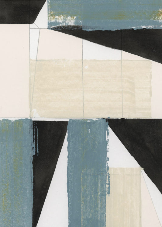 Abstract Blue Shapes No2 Print | Poster