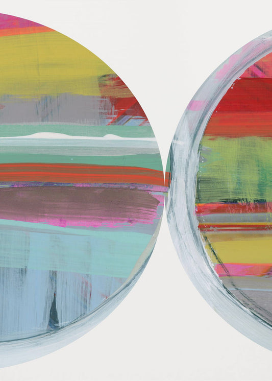 Abstract Stripes &amp; Circles No 2 | Canvas