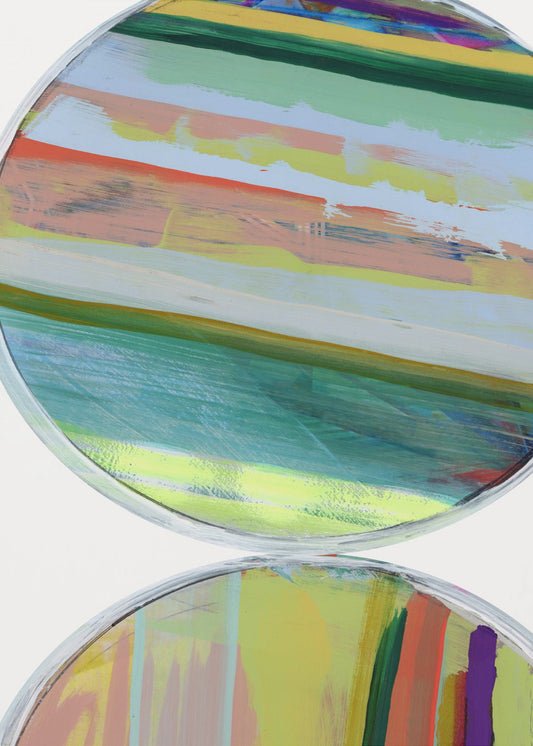 Abstract Stripes &amp; Circles No 1 | Canvas