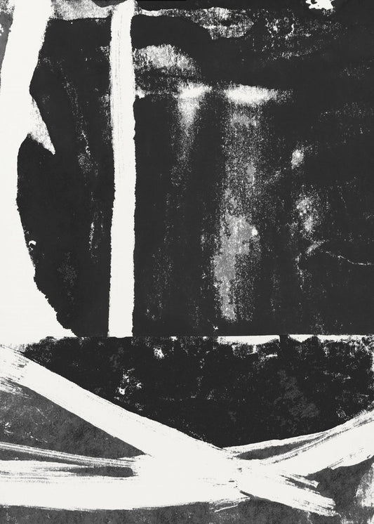 Black Ink Abstract Print | Canvas