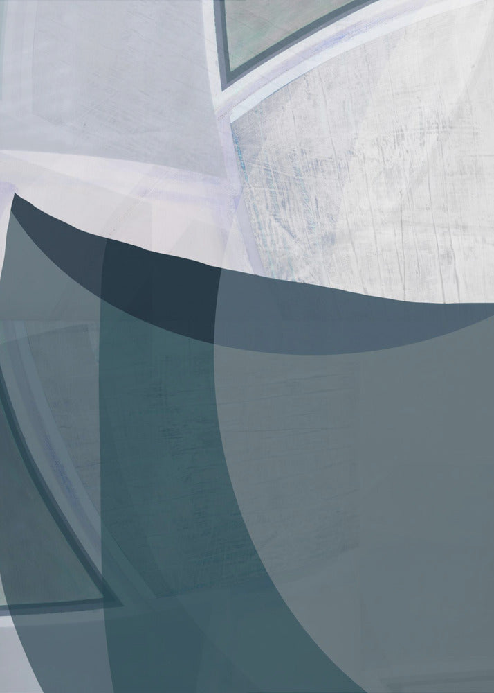 Encore Blue Abstract Print | Canvas