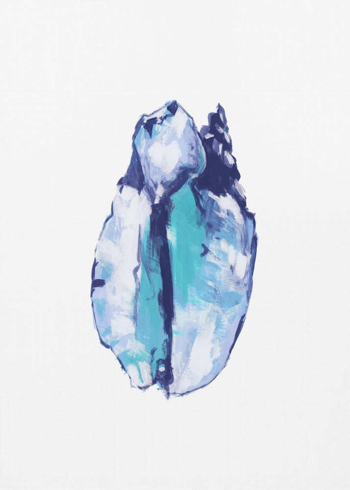 Blue Seashell On White Background No5 | Canvas