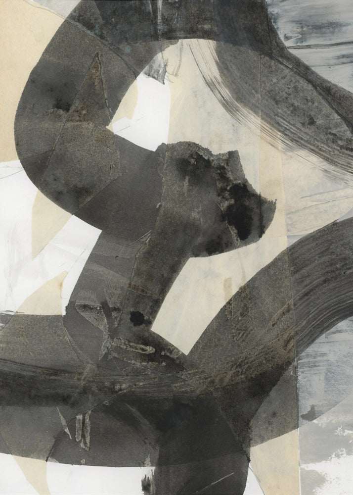 Abstract Hammered Black Neutral 1 | Canvas