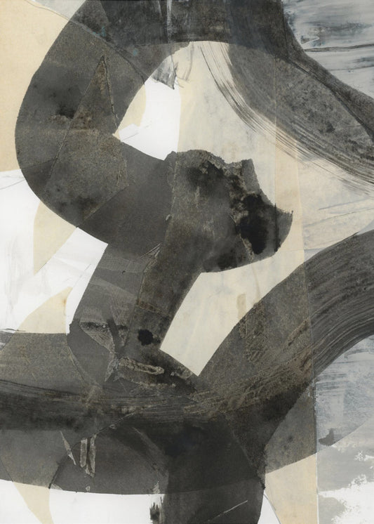 Abstract Hammered Black Neutral 1 | Canvas