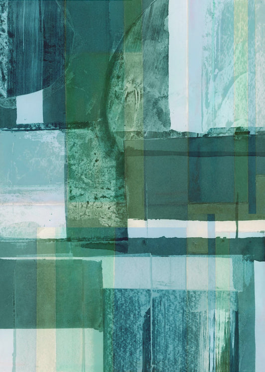 Abstract Shades of Blue and Neutral 2 | Canvas