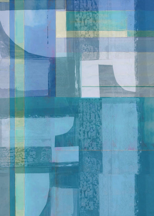 Abstract Shades of Blue and Neutral 4jpg | Canvas