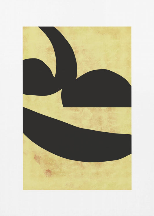 Abstract Black Shapes Print No 2 | Poster