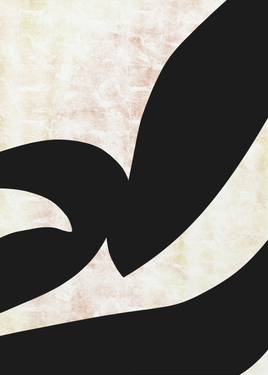 Abstract Black Shapes Print No 3 | Poster