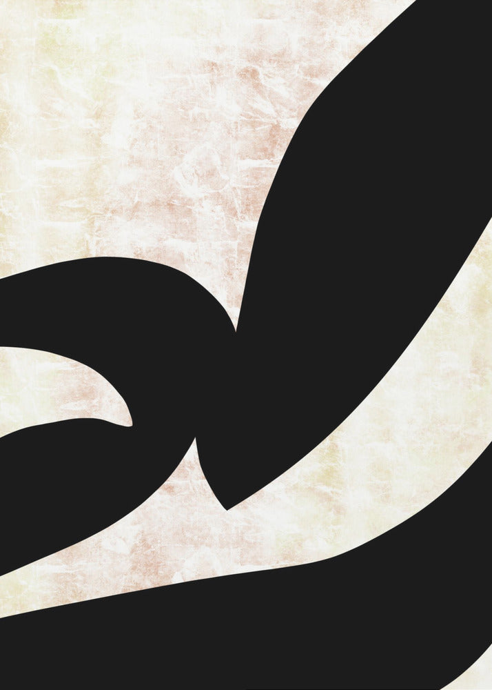 Abstract Black Shapes Print No 3 | Canvas