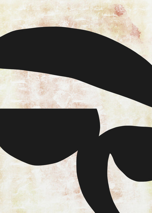 Abstract Black Shapes Print No 4 | Poster