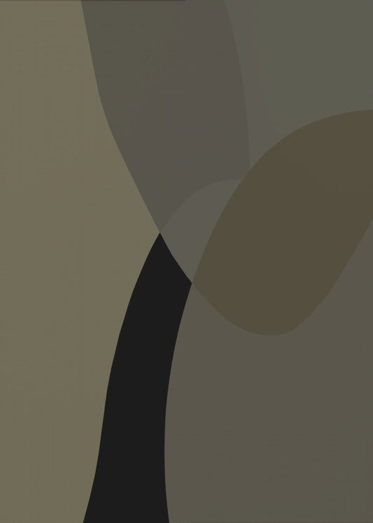 Abstract Neutral Shapes Print 1 | Poster