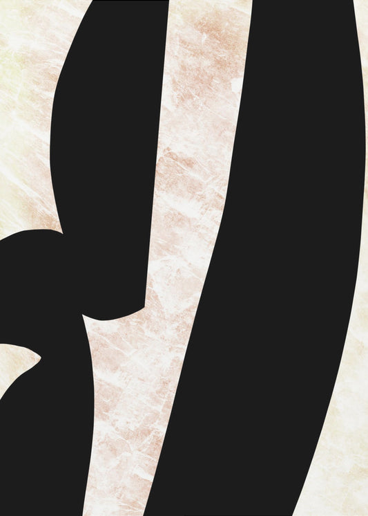 Abstract Black Shapes Print No 6 | Poster