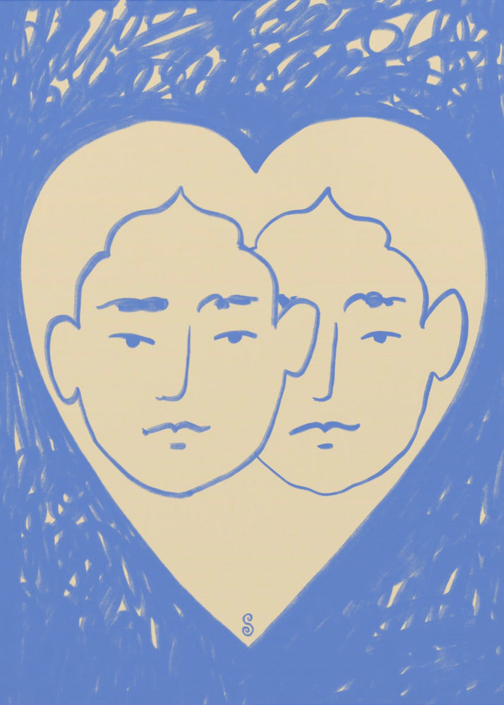Two Abstract Faces | Poster