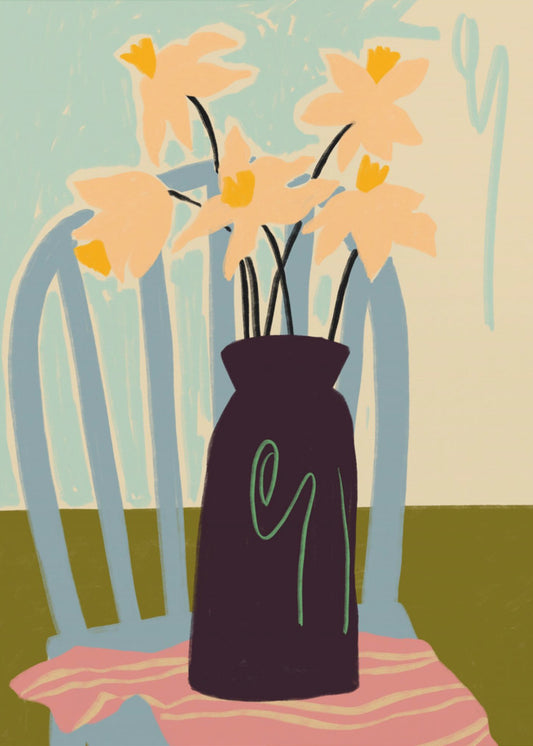 Minimalist Still Life With Flowers | Canvas