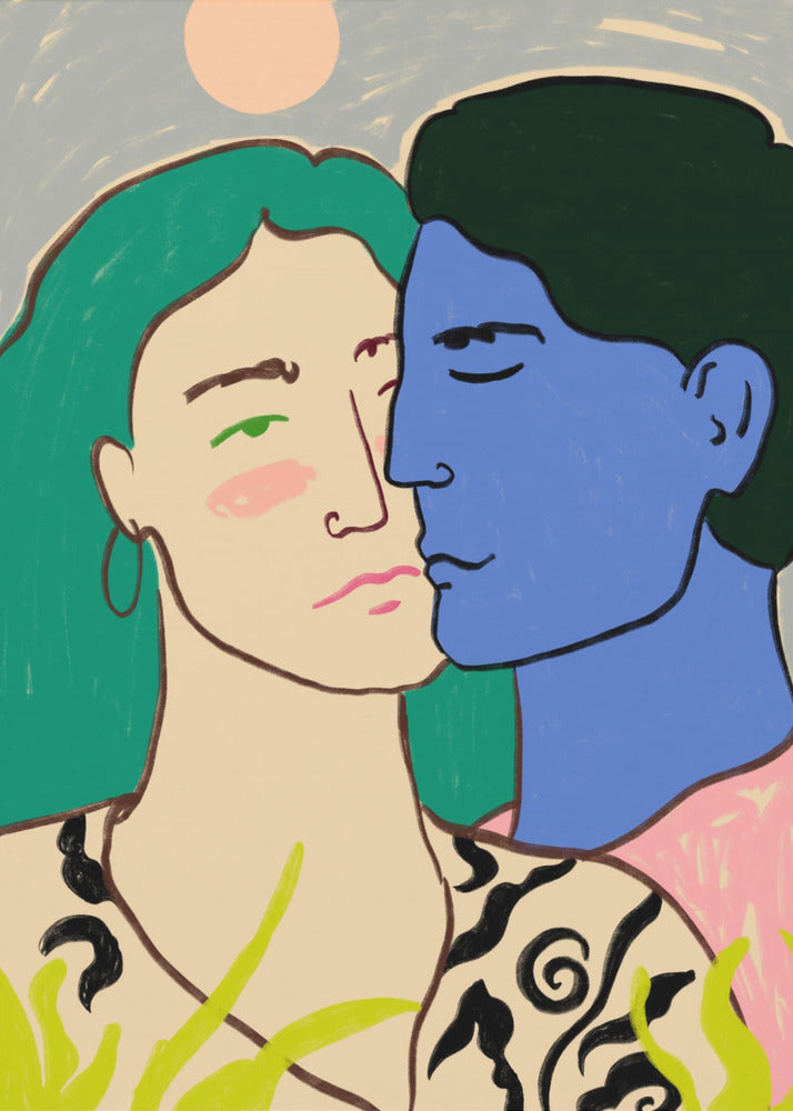 Lovers Under the Moon | Canvas