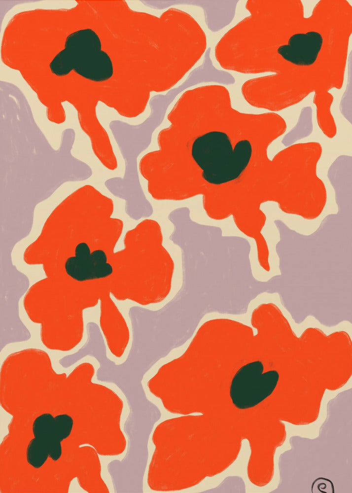 Vibrant Poppy Flowers | Canvas