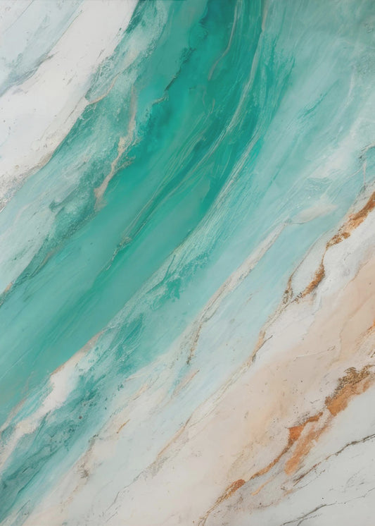 Ocean Waves Or Marble Patterns | Poster