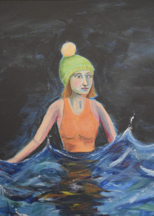 Wild Swimming in Ocean | Poster