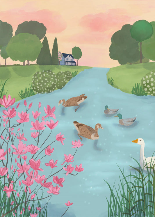 Ducks on Summer Trails | Canvas