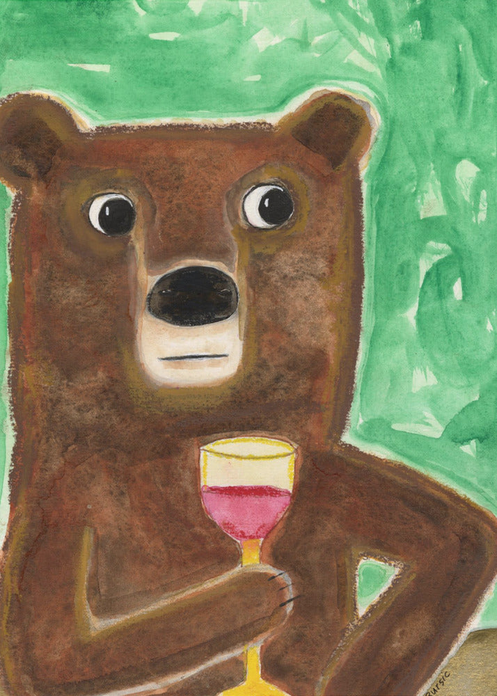 Mr. Bear at the Bar | Canvas
