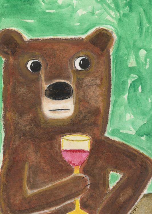 Mr. Bear at the Bar | Canvas