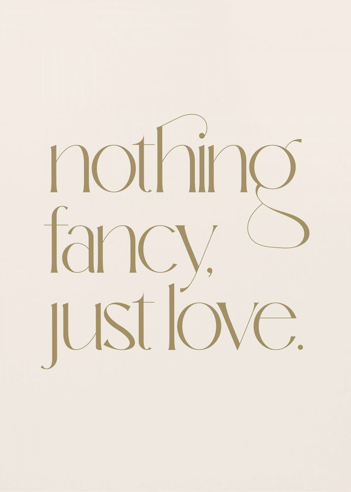 Nothing Fancy Just Love | Poster