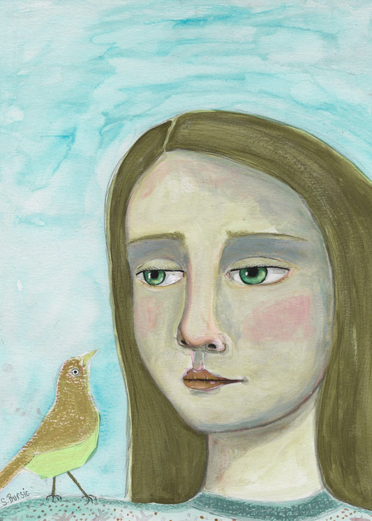 Lady and Bird | Canvas