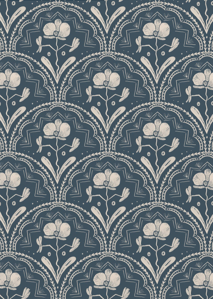Boho Orchid Tiles Pattern | Poster
