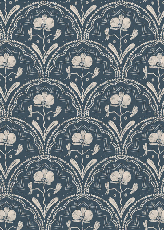 Boho Orchid Tiles Pattern | Poster