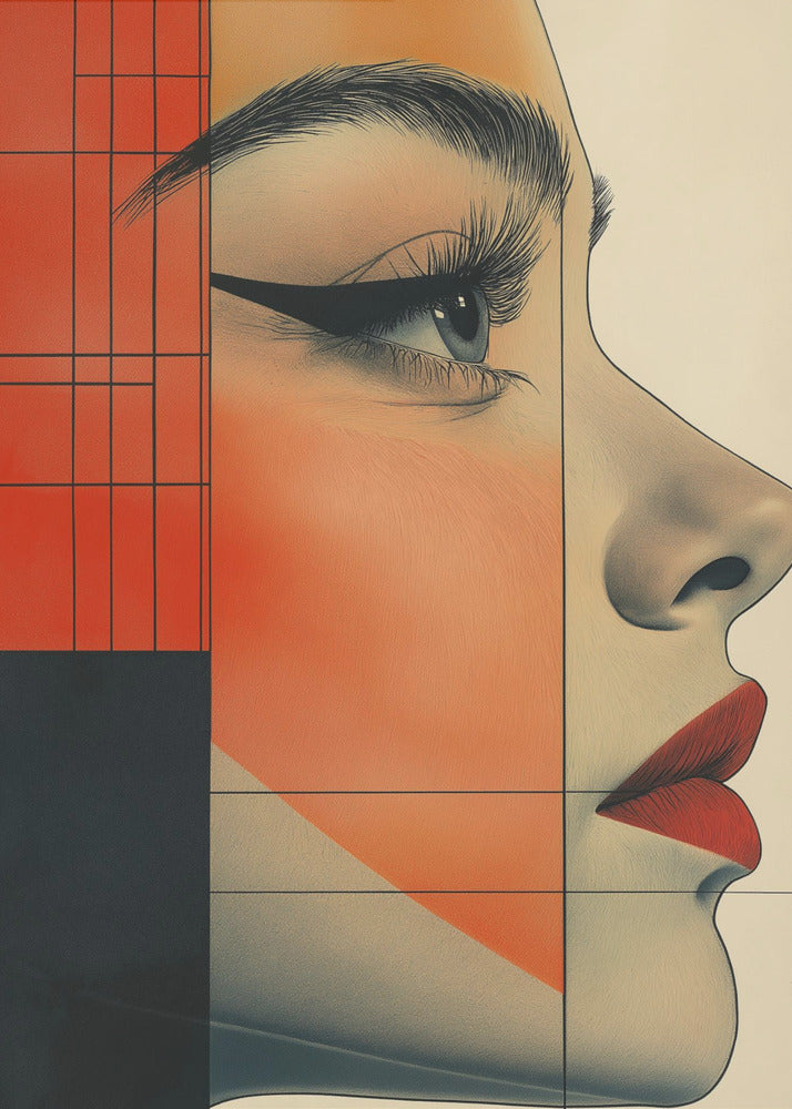 A Woman Face Vintage Poster (8) | Canvas