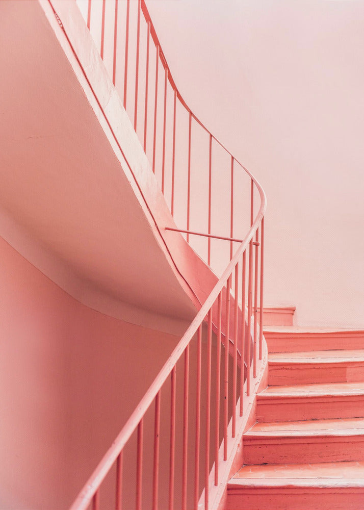 Pink Steps Cannes | Architectural Minimalism | Poster
