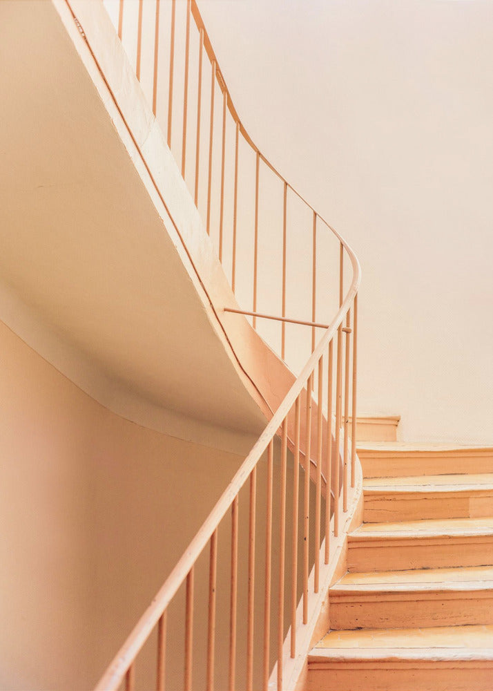 Orange Steps | Architectural Minimalism | Canvas