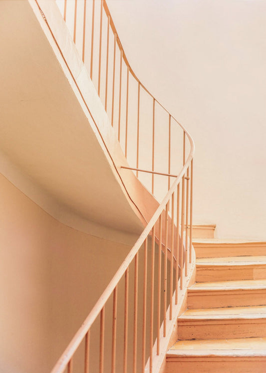 Orange Steps | Architectural Minimalism | Canvas