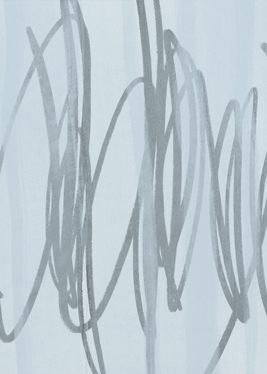 Cobalt Scribbles | Canvas