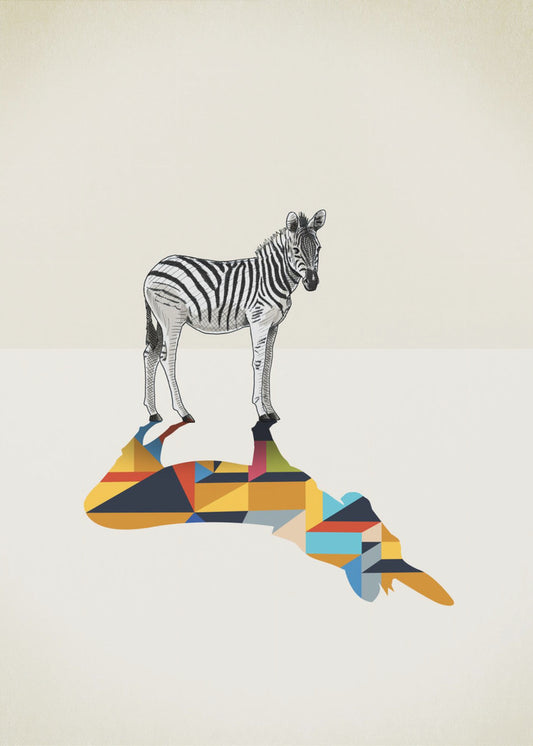 Walking Shadow, Zebra | Canvas