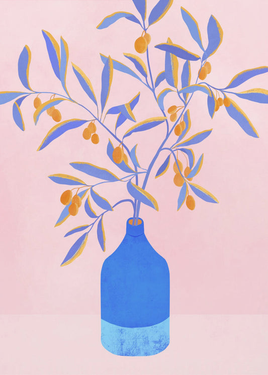 Blue Branches Still Life | Poster
