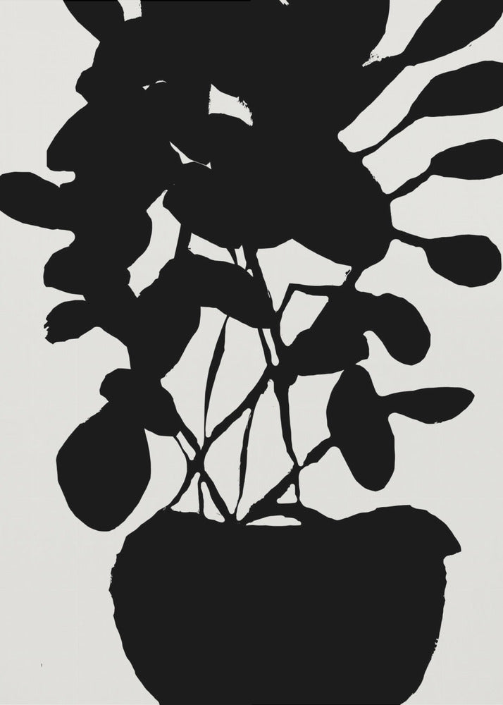 Potted Plant Silhouette No3 | Canvas