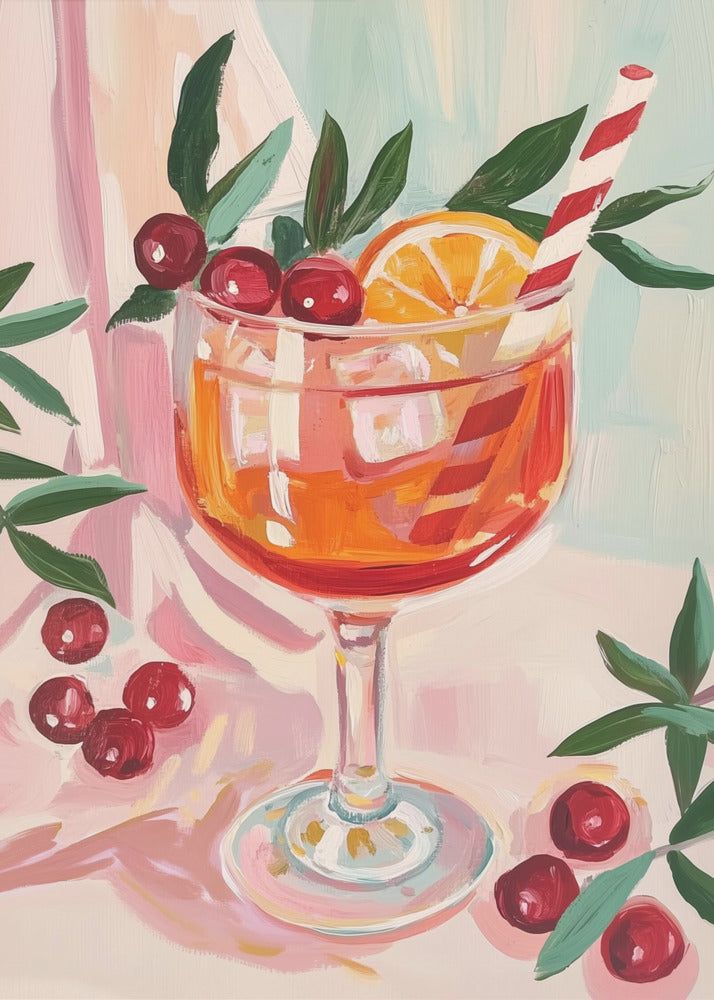 Christmas Aperol Spritz Cocktail | Poster