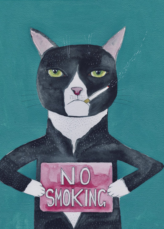Smoking cat | Canvas