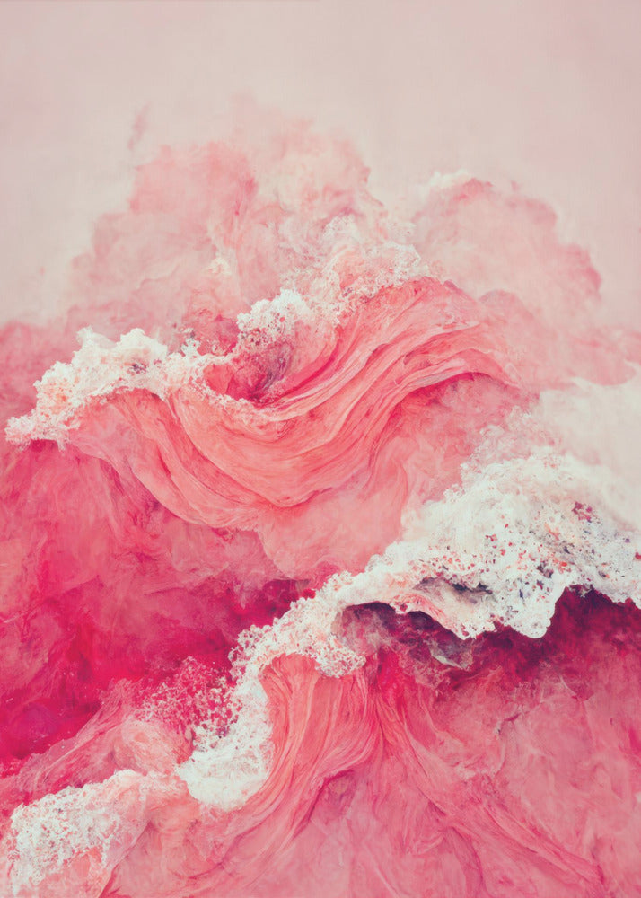 Crimson Waves Flow | Canvas