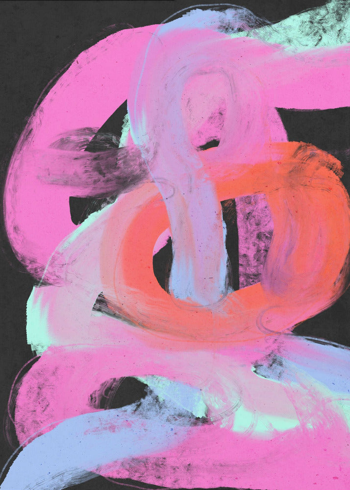 Neon Swirls | Poster