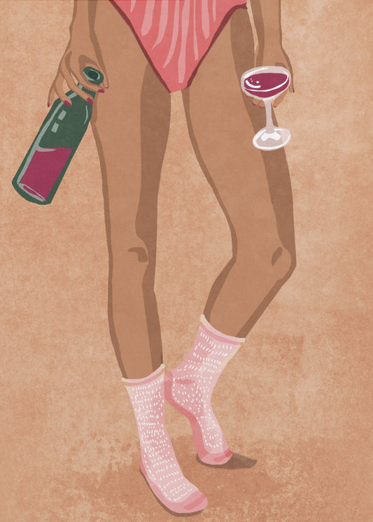 Wine and socks | Poster