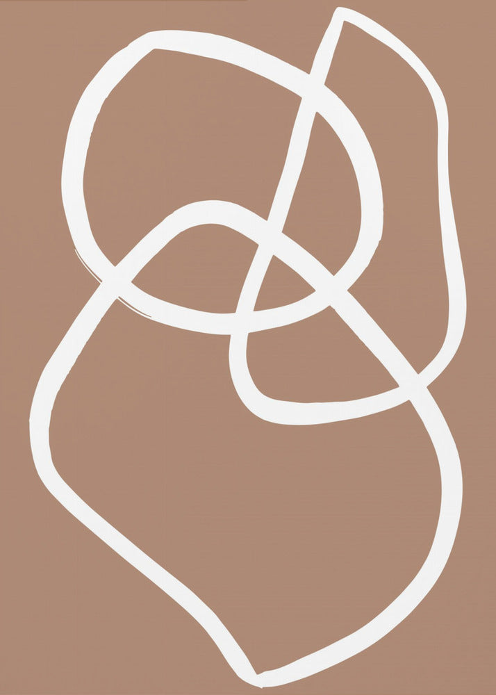 Abstract Lines Mocha | Poster