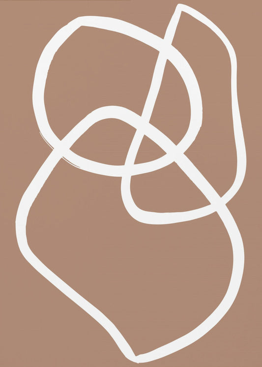 Abstract Lines Mocha | Poster