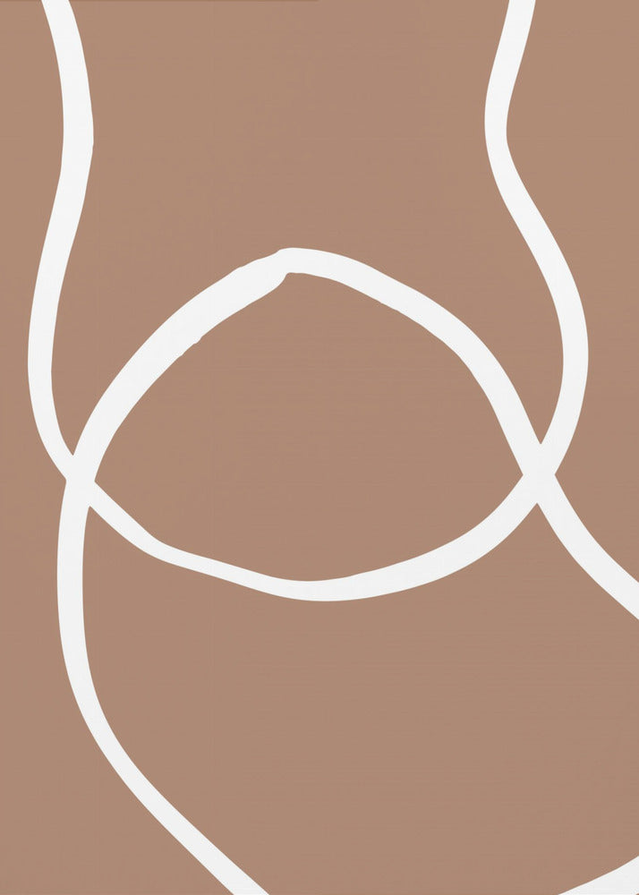 Abstract Lines Mocha 2 | Poster