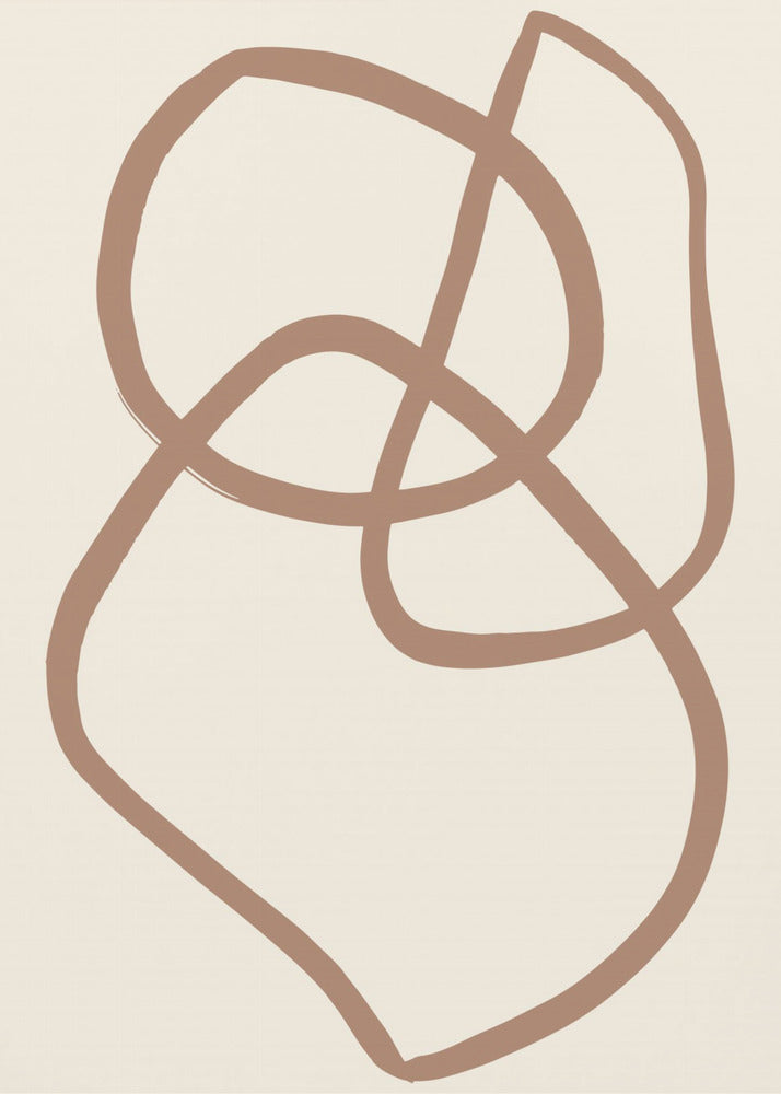 Abstract Lines Mocha 5 | Poster